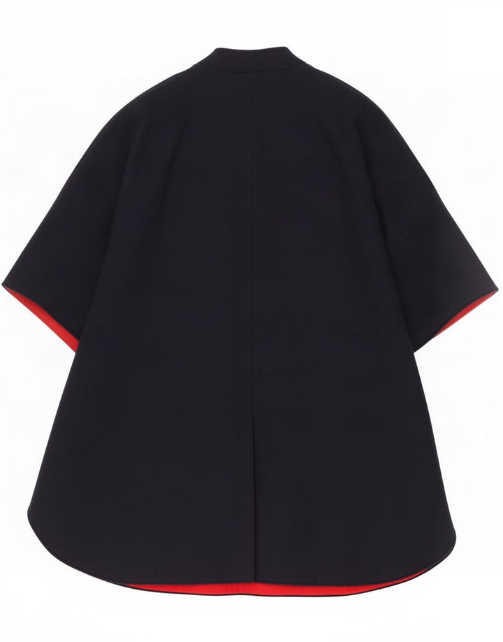Manteau Capelet Vintage Femme Taille Unique Bleu Marine