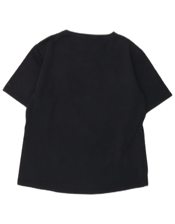 Barbour T-Shirt Femme Top UK 18 XL Bleu Marine Coton