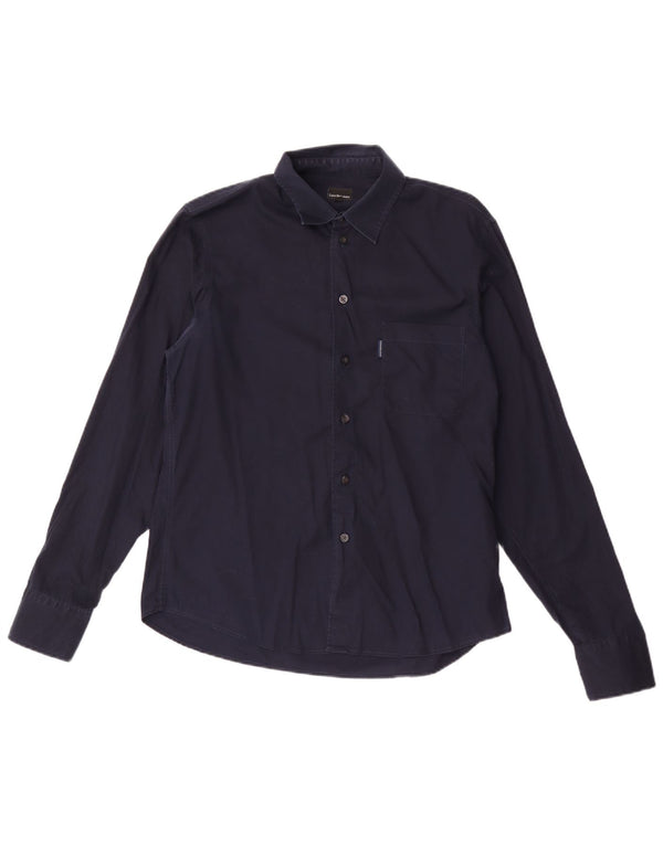 Calvin Klein Jeans Chemise Homme Large Bleu Marine Coton