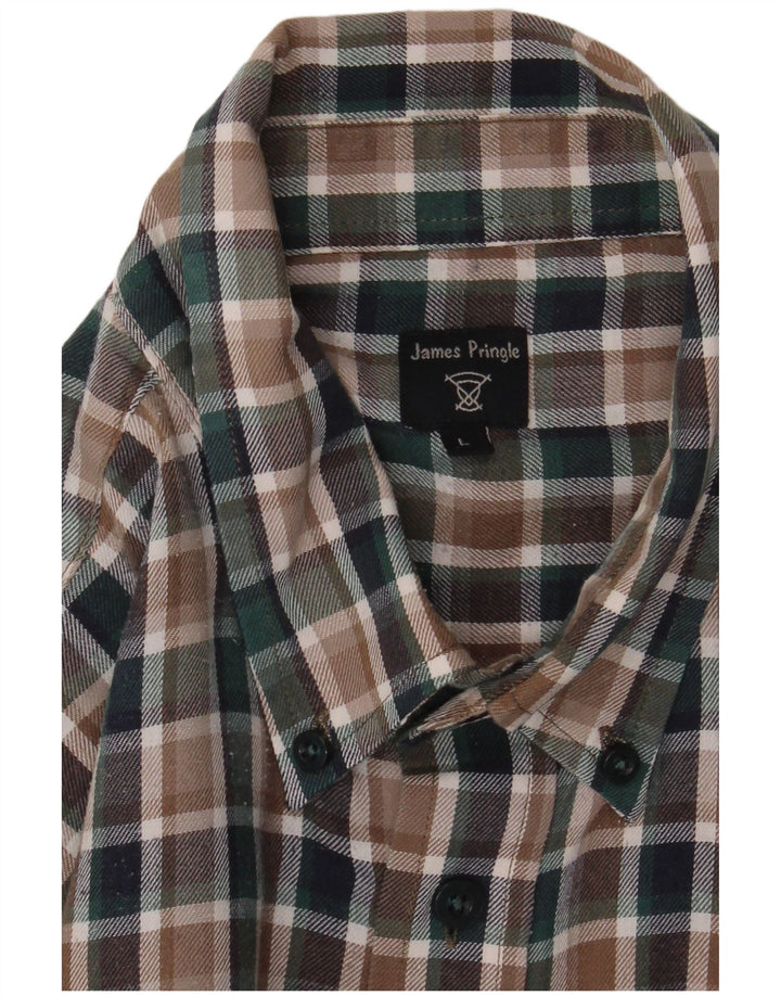 James Pringle Chemise en flanelle pour homme à grands carreaux multicolores