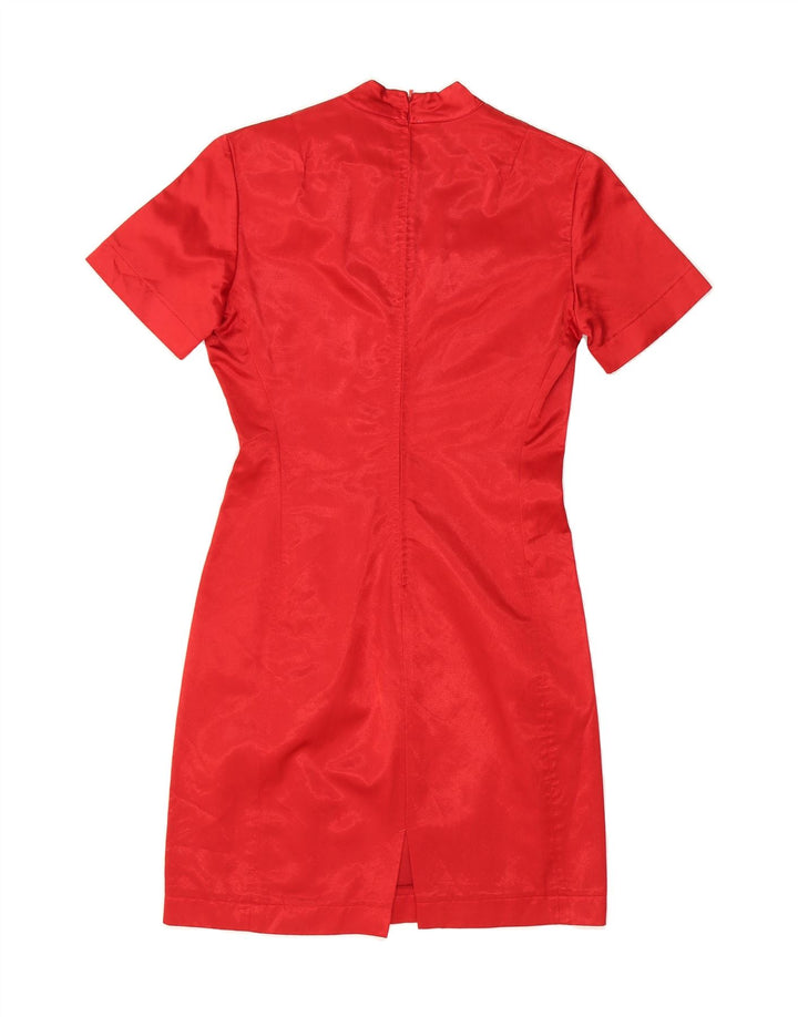 VINTAGE Womens Basic Dress IT 42 Medium Red Vintage Vintage and Second-Hand Vintage from Messina Hembry 