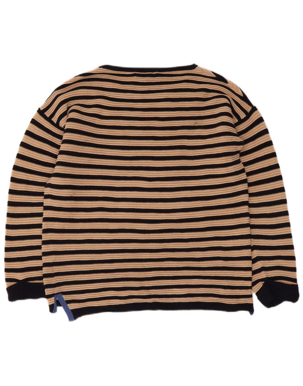 White Stuff Pull col bateau pour femme UK 8 Petit coton rayé beige
