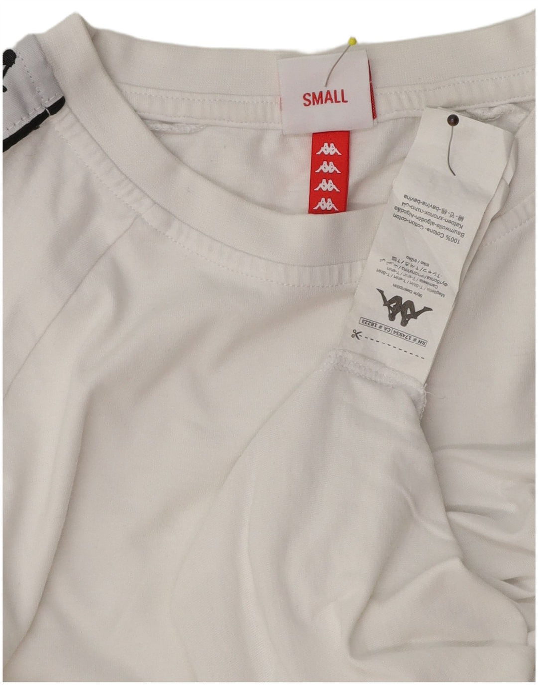 Kappa T-Shirt Graphique Homme Petit Blanc Coton