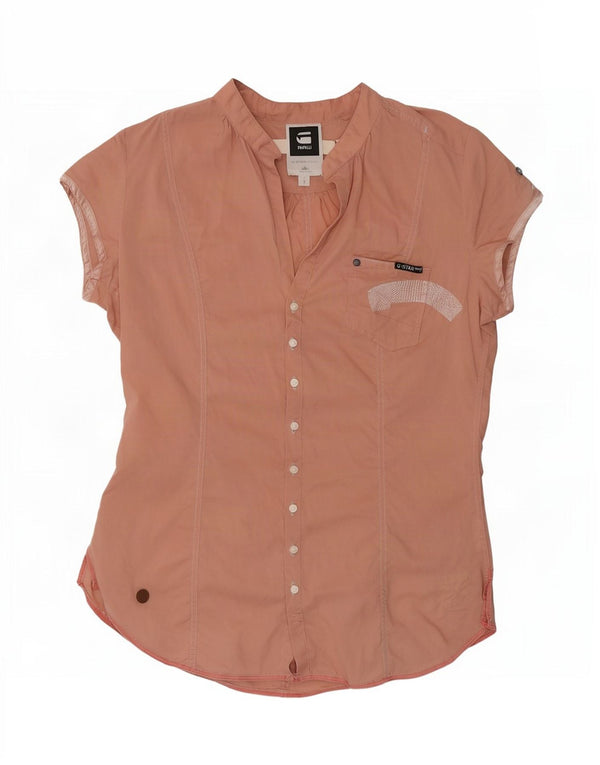 G-Star Chemisier à manches courtes pour femme UK 10 Small Rose