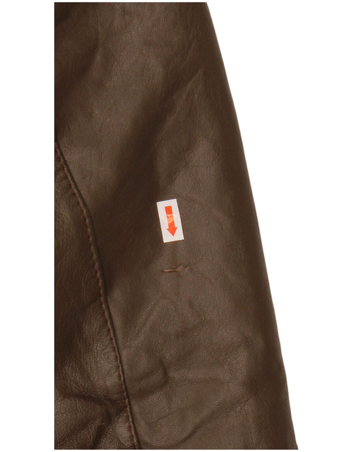 VINTAGE Veste en cuir homme UK 38 Cuir marron moyen