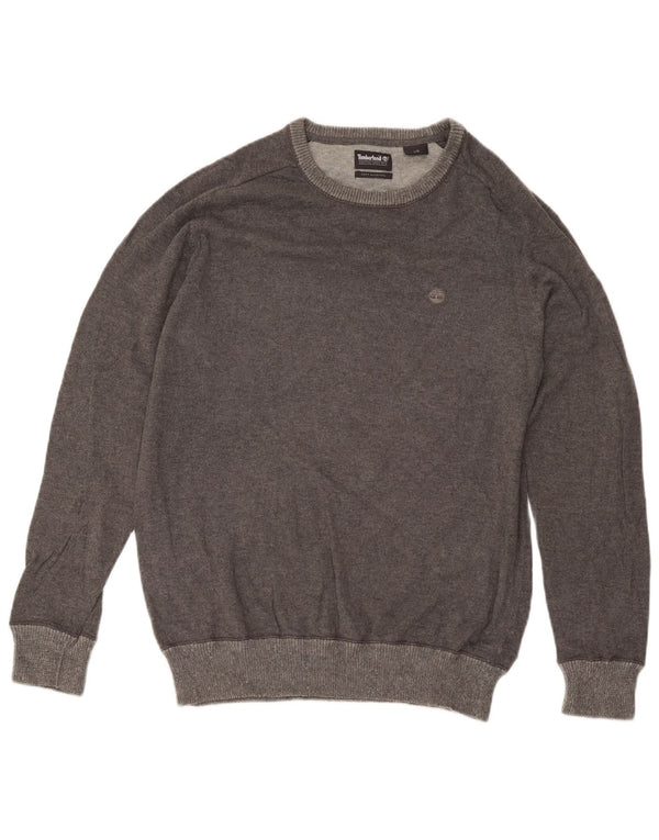 Timberland Pull à col rond pour homme en coton gris Large