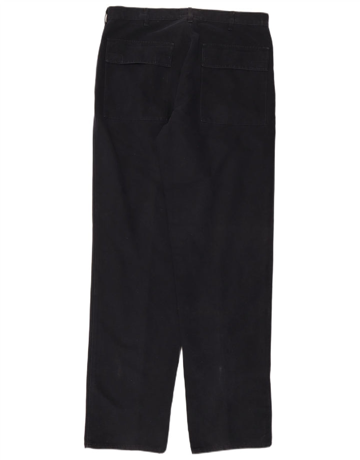 ARMANI Pantalon Chino Droit Homme EU 52 XL W36 L36 Bleu Marine Coton