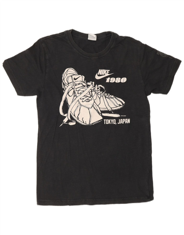 Nike T-shirt graphique pour homme en coton noir moyen