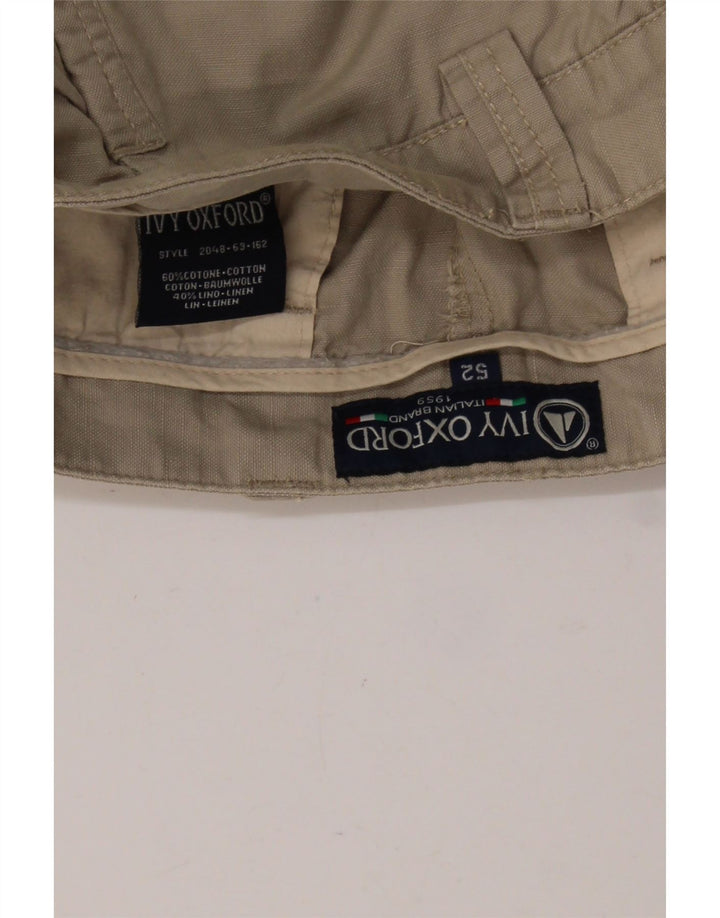 IVY OXFORD Short Cargo Homme IT 52 XL W38 Coton Beige