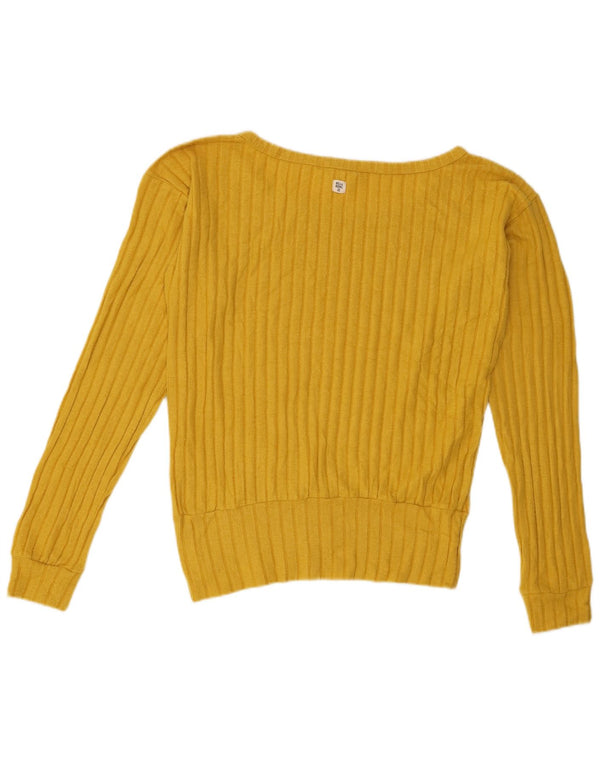 Billabong Haut à manches longues pour femme UK 16 Large Jaune Polyester