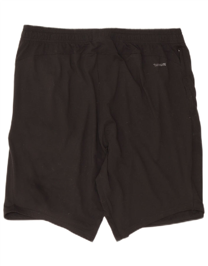 Adidas Short de sport Climalite pour homme, grand, noir, polyester
