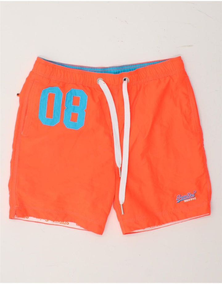 SUPERDRY Short de Bain Graphique Homme Large Orange Polyester