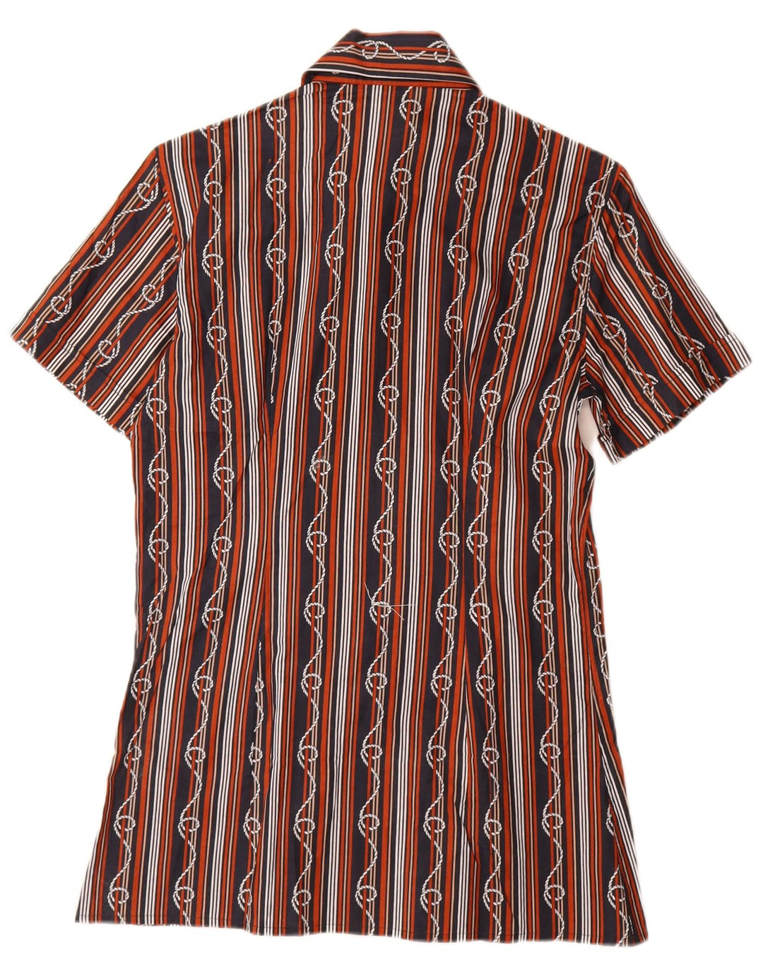 Chemise à manches courtes Mass Mens Taille 15 1/2 39 Rayé Noir Moyen