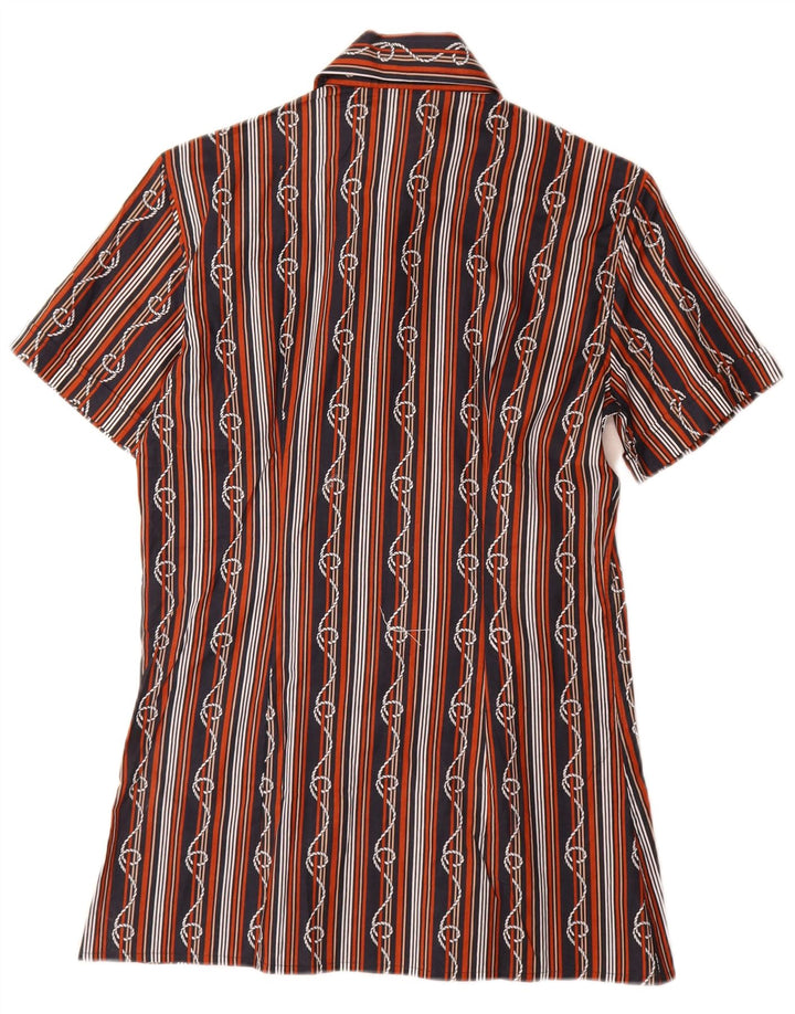 Chemise à manches courtes Mass Mens Taille 15 1/2 39 Rayé Noir Moyen
