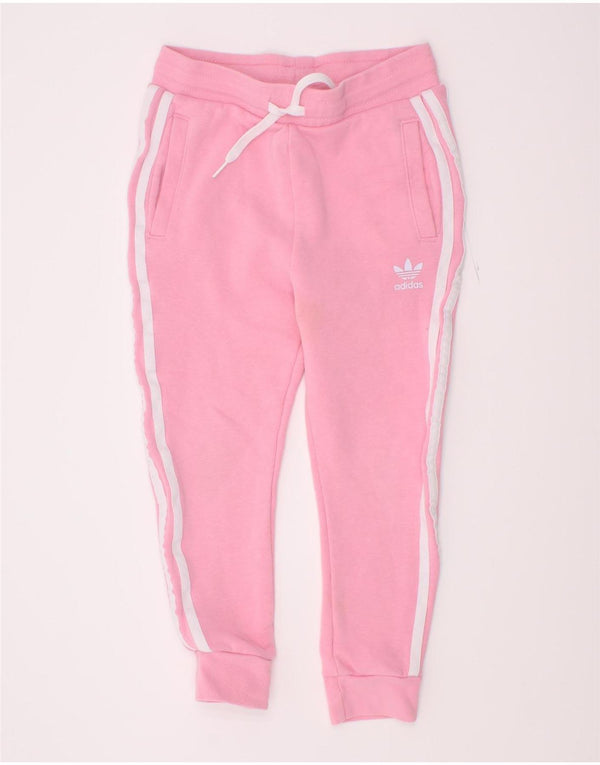 Adidas Pantalon de Survêtement Fille Joggers 5-6 ans Rose Coton