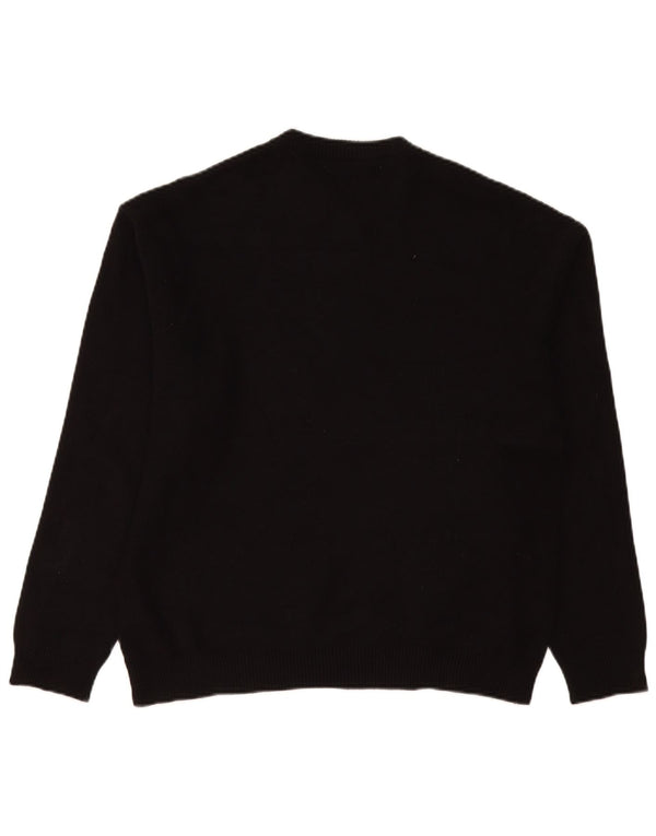 Zara Pull à col rond pour homme Large Noir Viscose