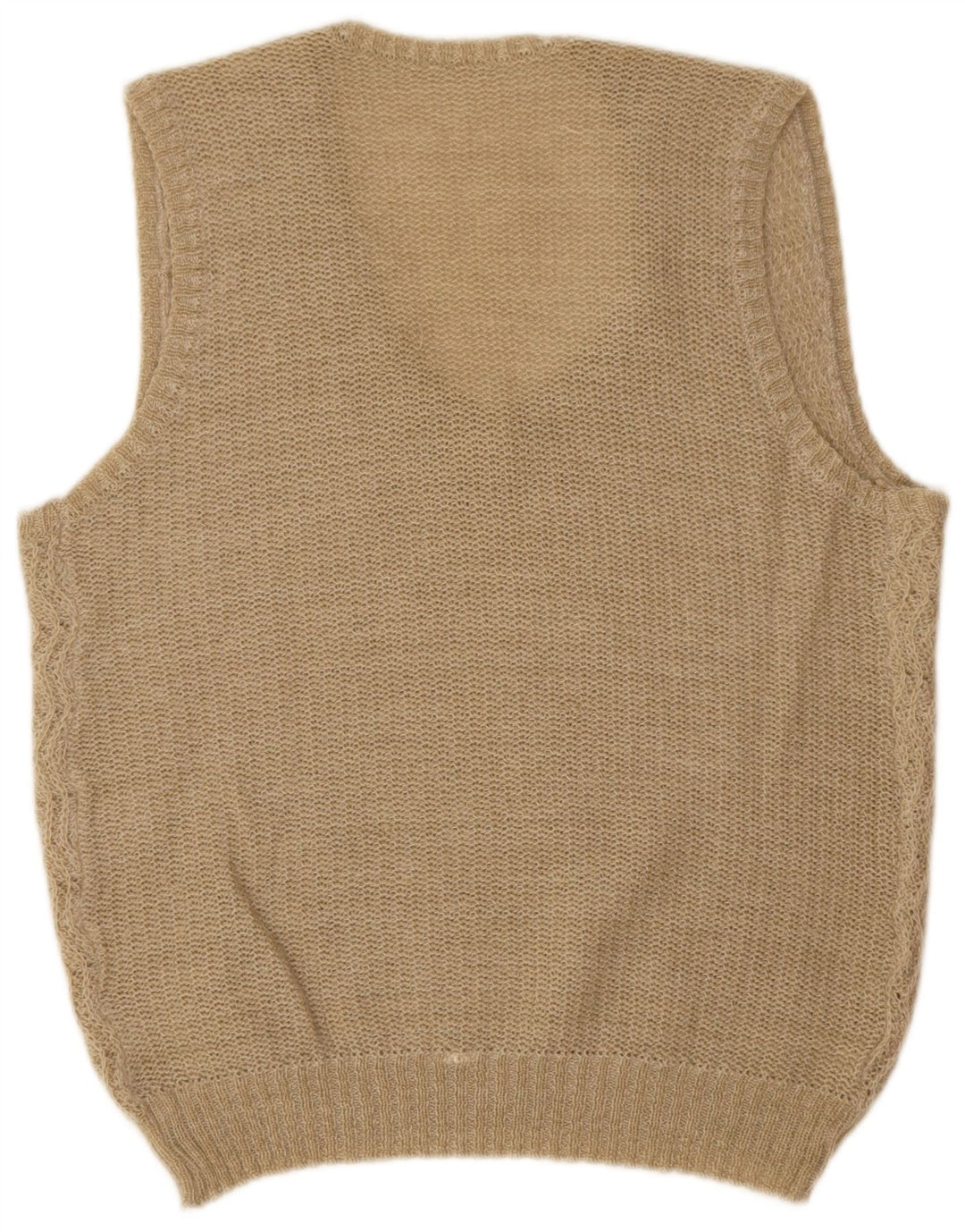 vintage Mens Vest Débardeur Grand Beige