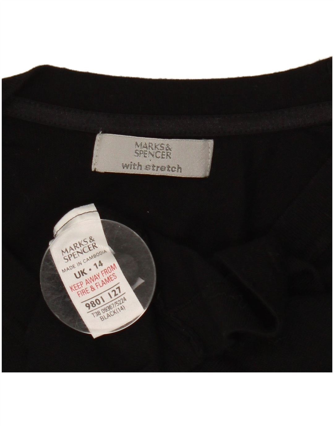 Marks & Spencer Boléro Femme UK 14 Medium Noir Viscose