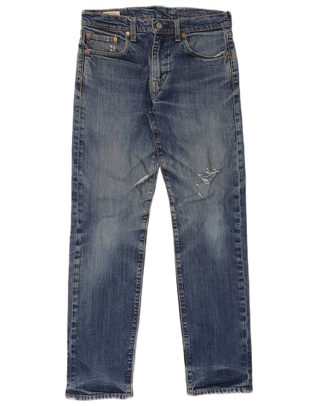 Levi's Jean Droit Performance Distressed Homme W30 L30 Bleu Coton