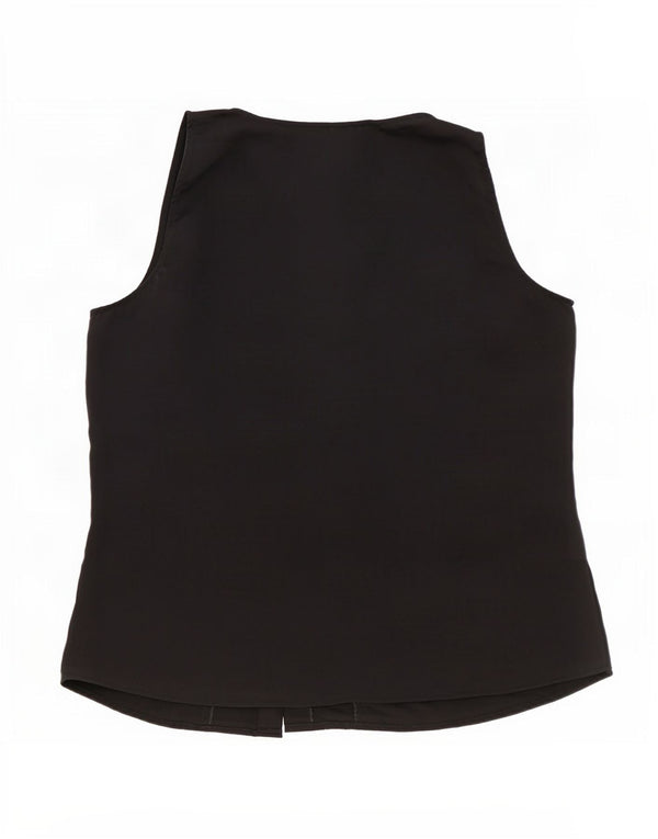 Ralph Lauren Chemisier sans manches pour femme UK 16 Large Noir Polyester