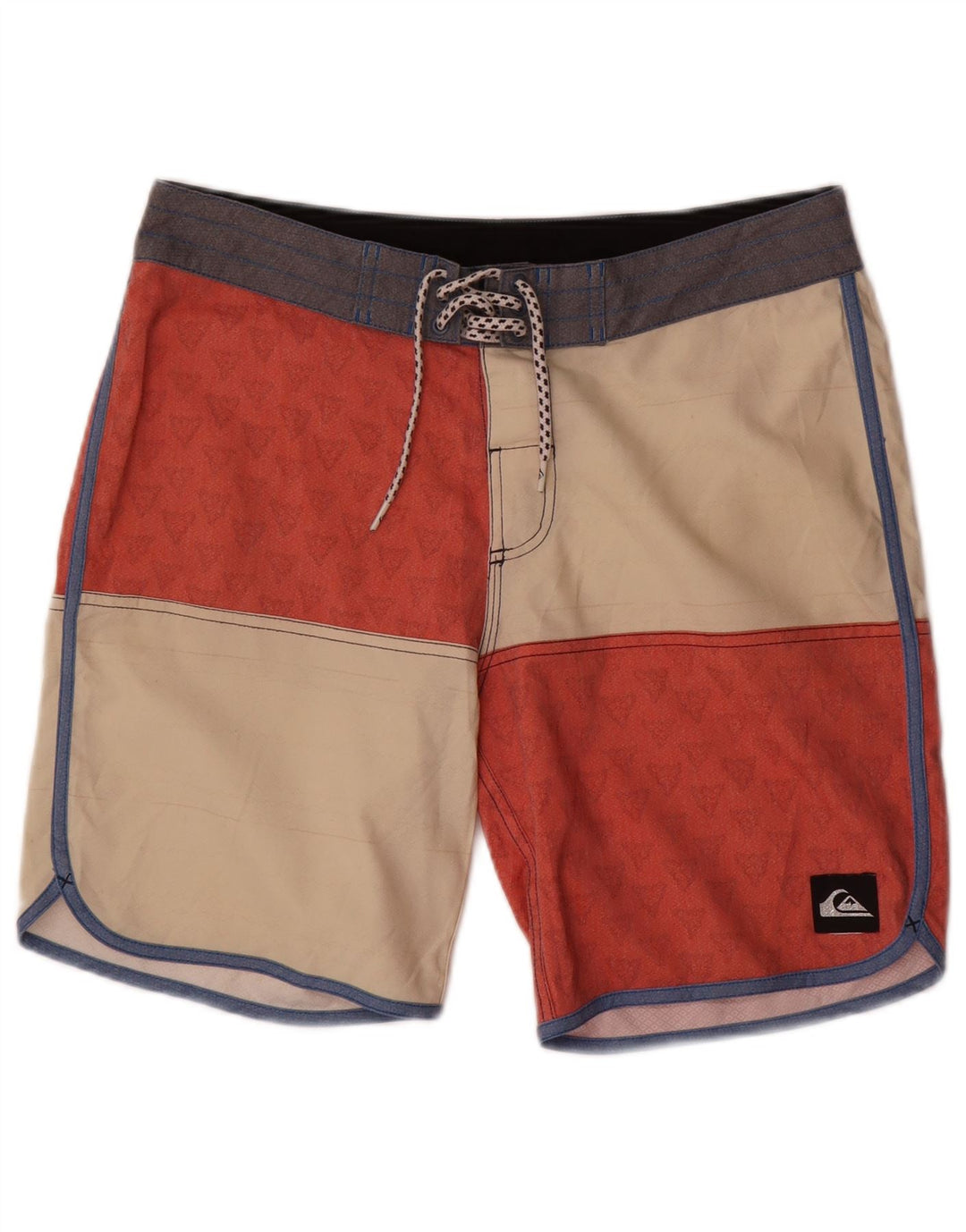Quiksilver Short de Bain Homme Rouge Moyen Colorblock Polyester
