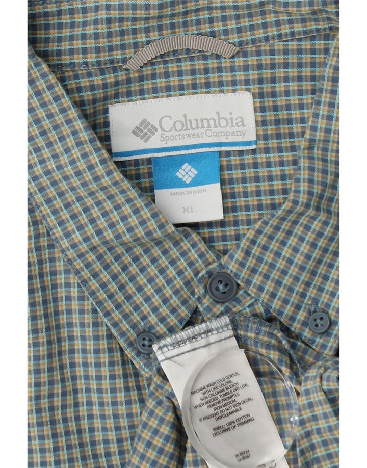 Columbia Chemise Homme XL Vert Carreaux Coton