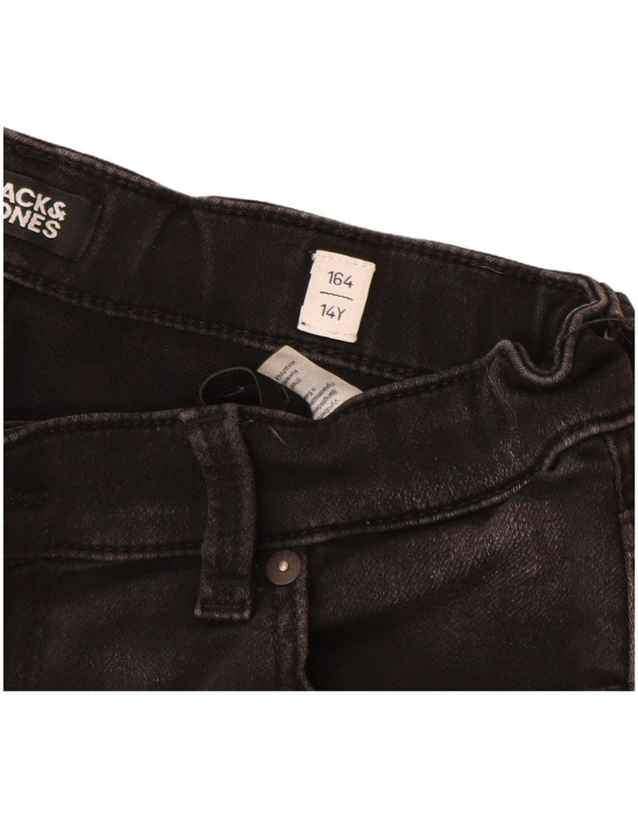 JACK & JONES Short en Denim Regular Garçon 13-14 ans W26 Coton Noir