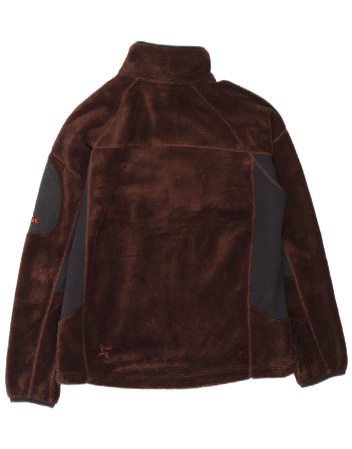 McKinley Veste polaire graphique pour femme UK 12 Marron moyen Colourblock