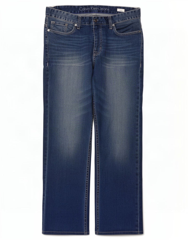 Calvin Klein Jean droit homme W32 L28 bleu coton