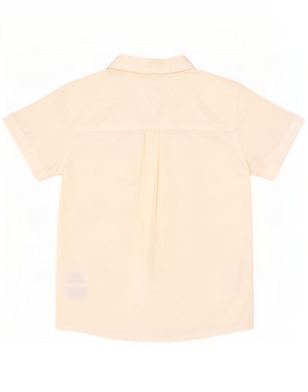 Tommy Hilfiger Chemise à manches courtes pour garçon 3-4 ans en coton blanc cassé