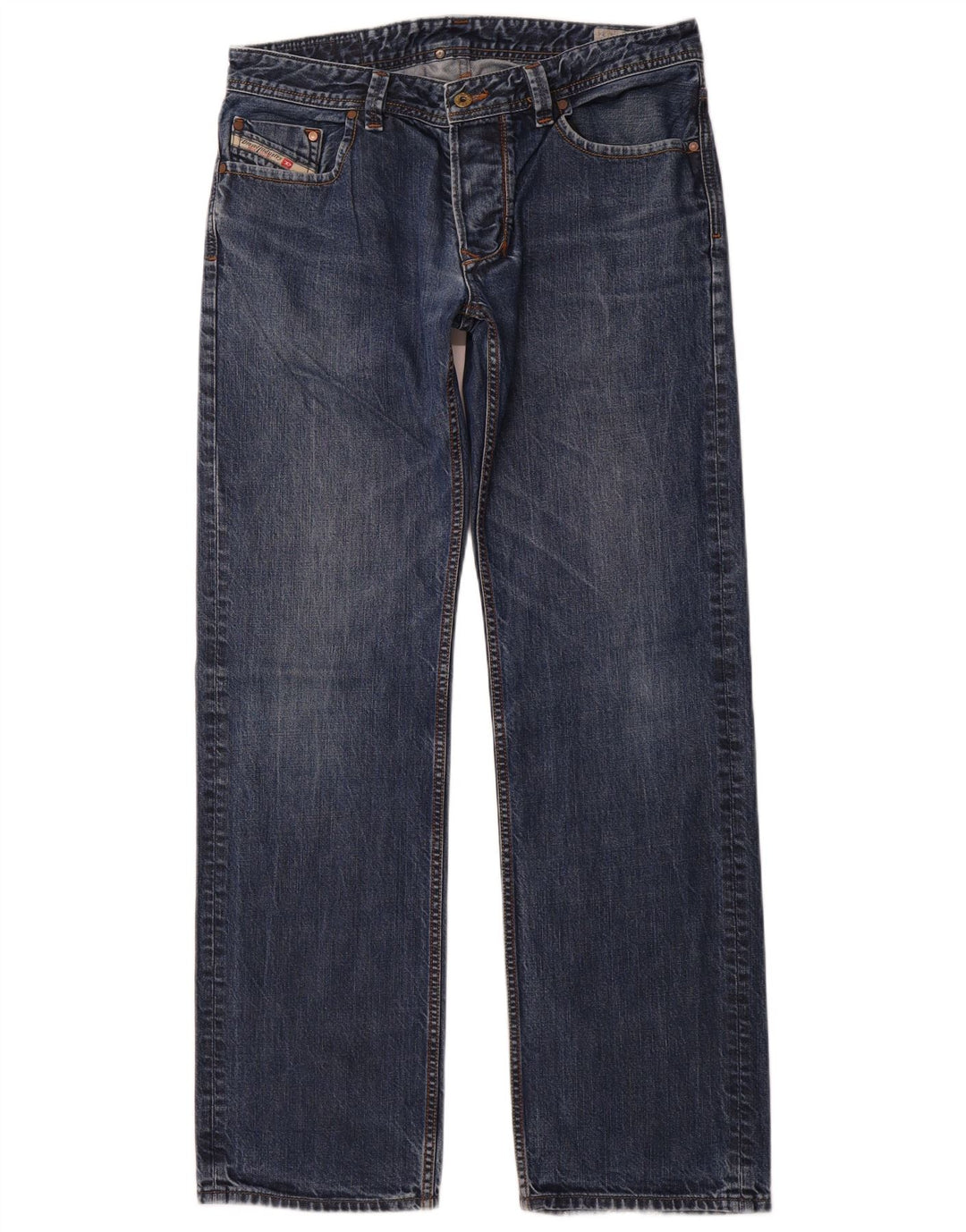 DIESEL Jean droit Larkee homme W34 L34 bleu coton