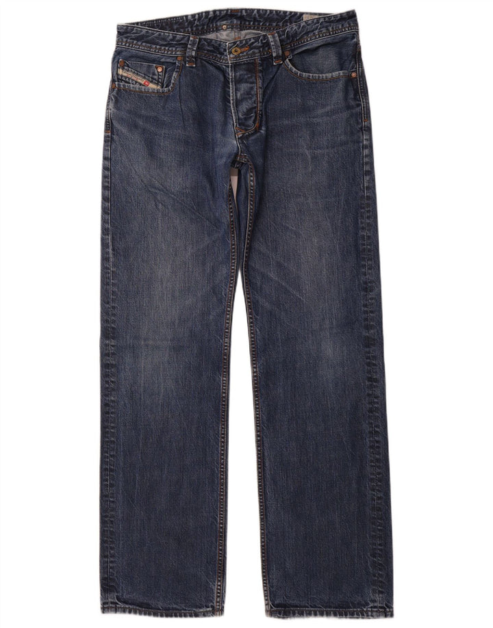 DIESEL Jean droit Larkee homme W34 L34 bleu coton