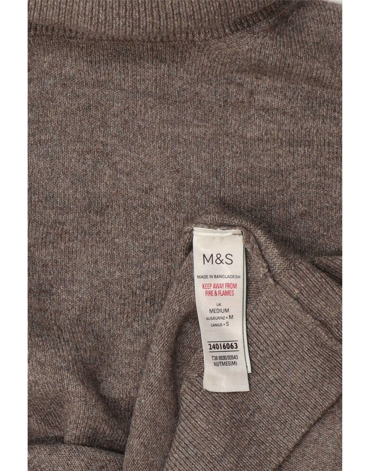 Marks & Spencer Pull col roulé pour femme UK 14 Gris moyen Polyester