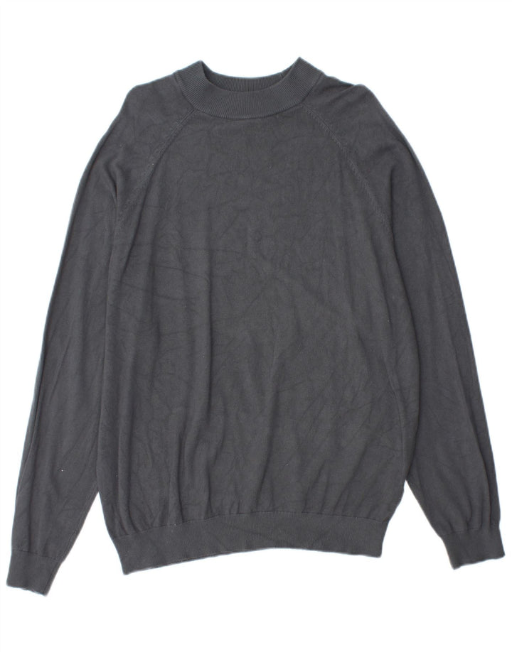 Zara Pull col roulé pour femme UK 14 Gris moyen Viscose