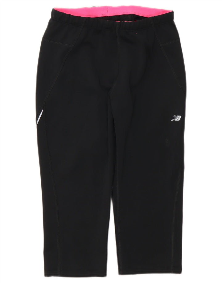 New Balance Pantalon de Survêtement Capri Femme UK 12 Medium Noir Polyester