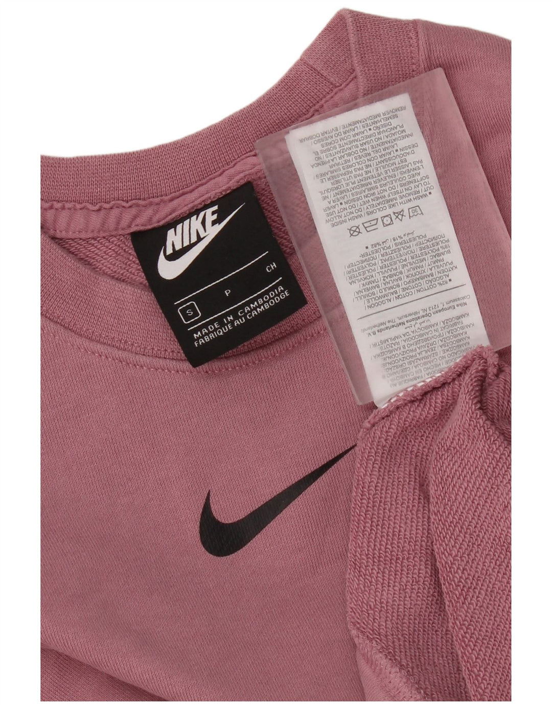 Nike Womens Crop Sweatshirt Jumper UK 10 Petit Violet Coton
