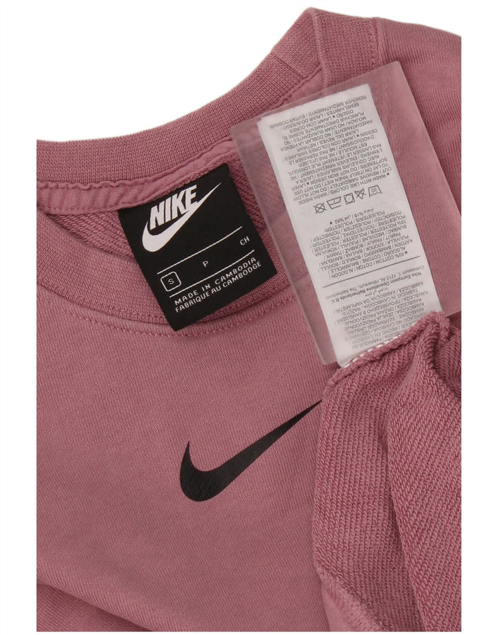 Nike Womens Crop Sweatshirt Jumper UK 10 Petit Violet Coton