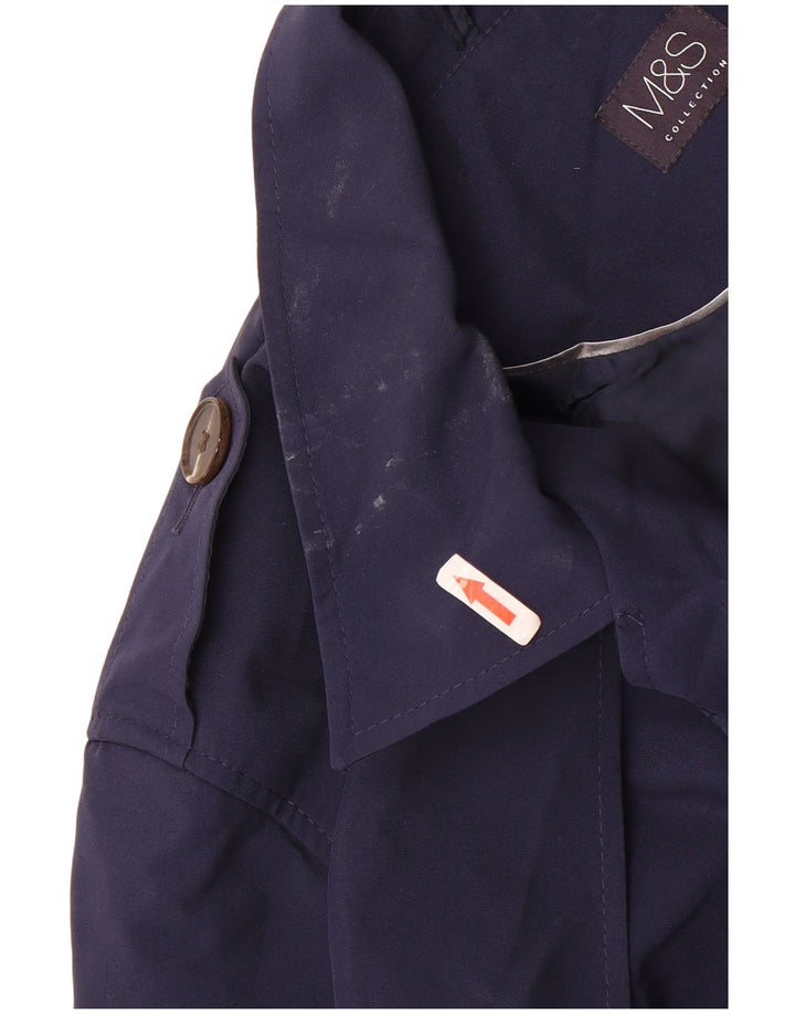 Marks & Spencer Trench court pour femme UK 22 3XL Bleu marine Polyester