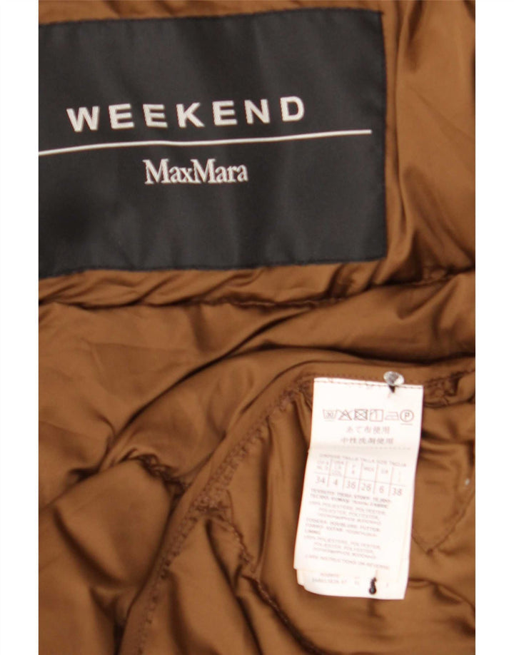 Max Mara Veste matelassée surdimensionnée Weekend pour femme UK 6 XS Marron Polyester