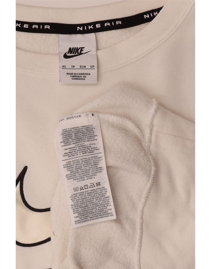 NIKE Sweat-shirt graphique coupe ample pour homme XS Blanc Coton