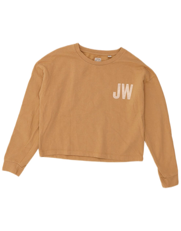 Jack Wills Pull court surdimensionné pour femme UK 10 Small Beige