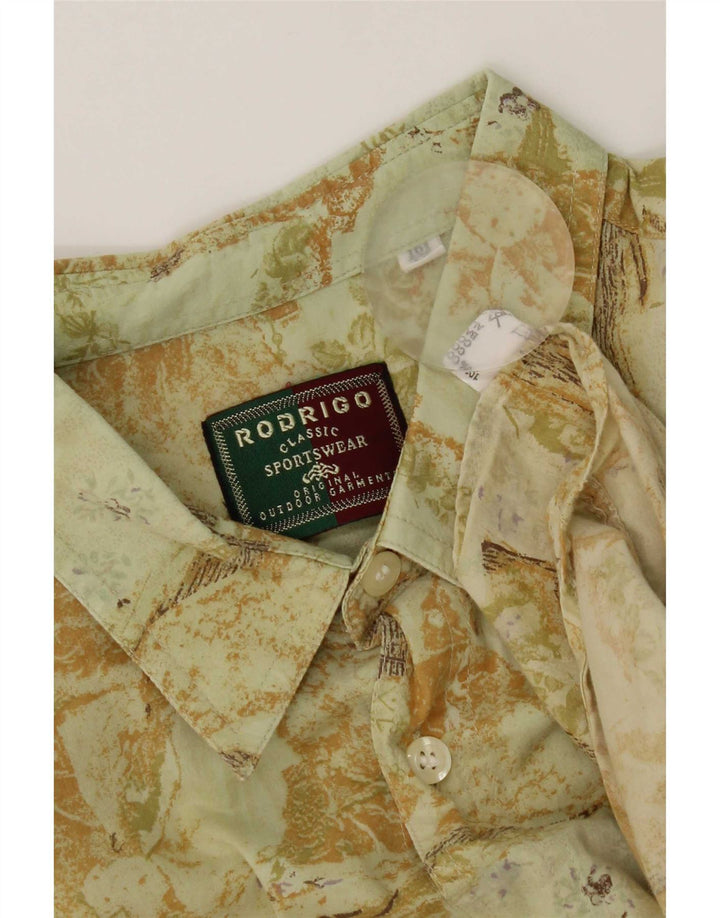 Rodrigo Chemise à manches courtes à motif abstrait pour homme Taille 42 Grand coton vert