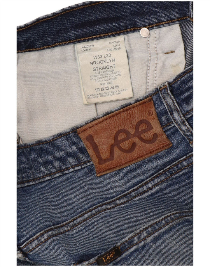 Lee Jean Droit Brooklyn Homme W33 L30 Bleu Coton