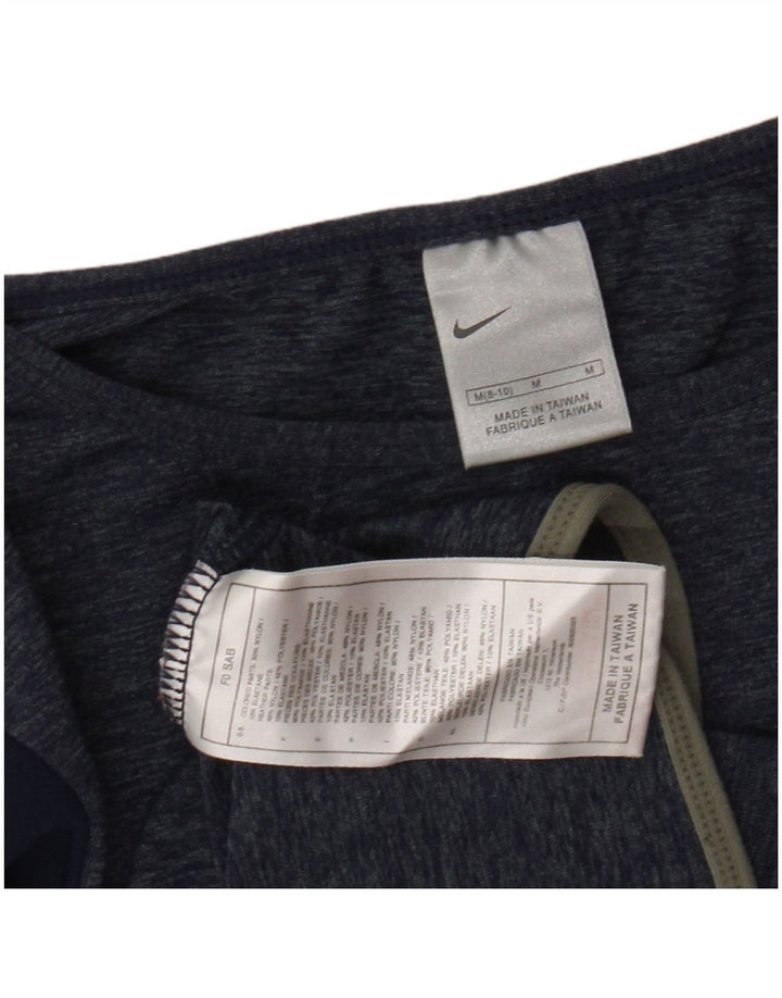 Nike Haut à Manches 3/4 Fille 10-11 Ans Nylon Colorblock Bleu Marine Moyen