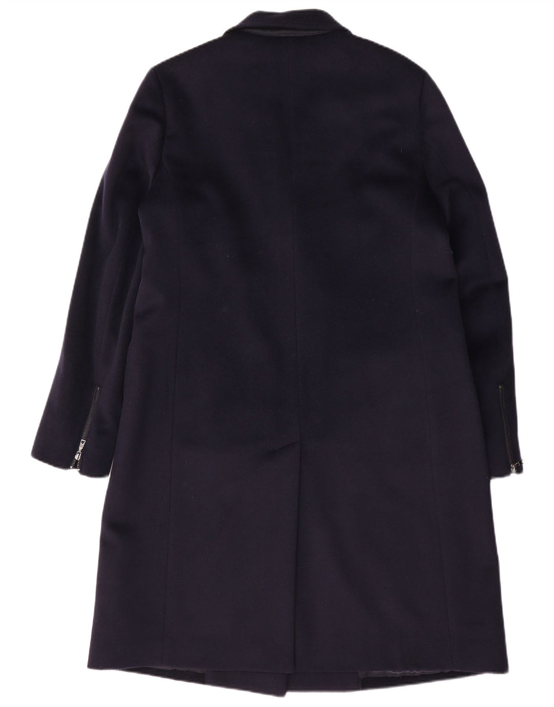Jaeger Manteau double boutonnage surdimensionné pour femme UK 10 Petite laine bleu marine