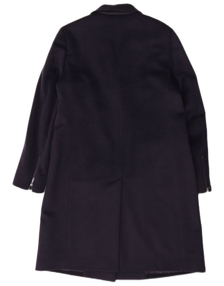 Jaeger Manteau double boutonnage surdimensionné pour femme UK 10 Petite laine bleu marine