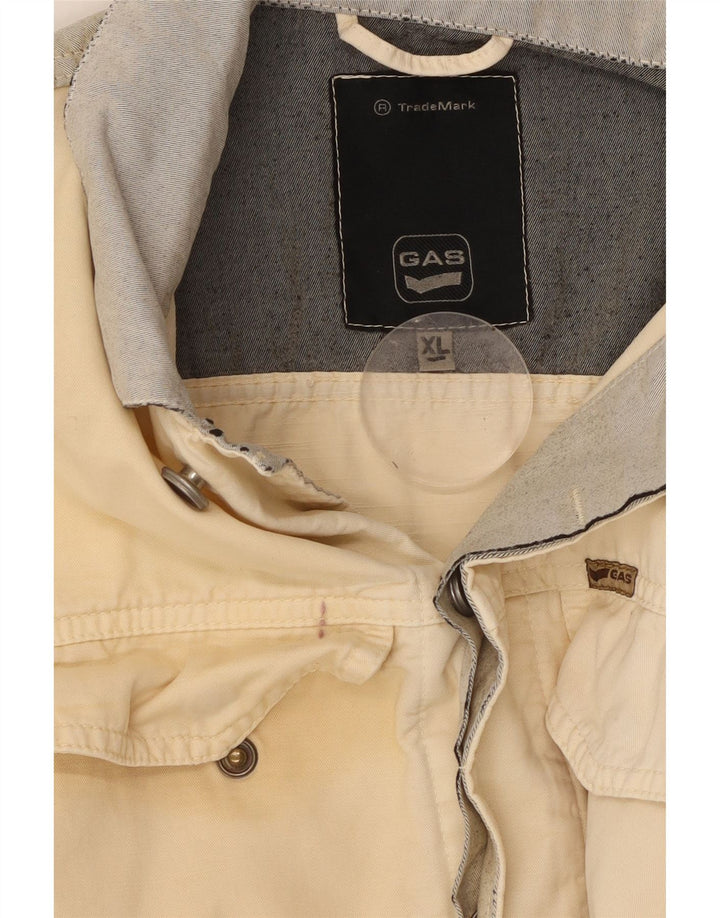 GAS Veste en jean pour femme UK 18 XL Blanc cassé Colourblock