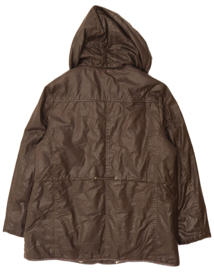 Marks & Spencer Manteau coupe-vent surdimensionné à capuche pour femme UK 16 Large Marron