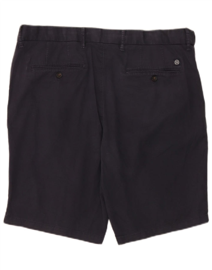 Marks & Spencer Short Chino Homme W36 Large Bleu Marine Coton