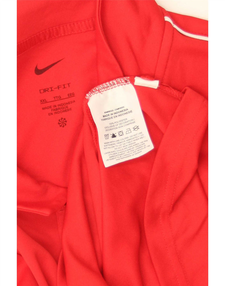 Nike Polo Dri Fit pour homme 2XL Rouge Polyester